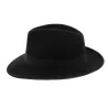 Chapeau Fedora Justin Feutre Poil Noir Imperméable - Traclet