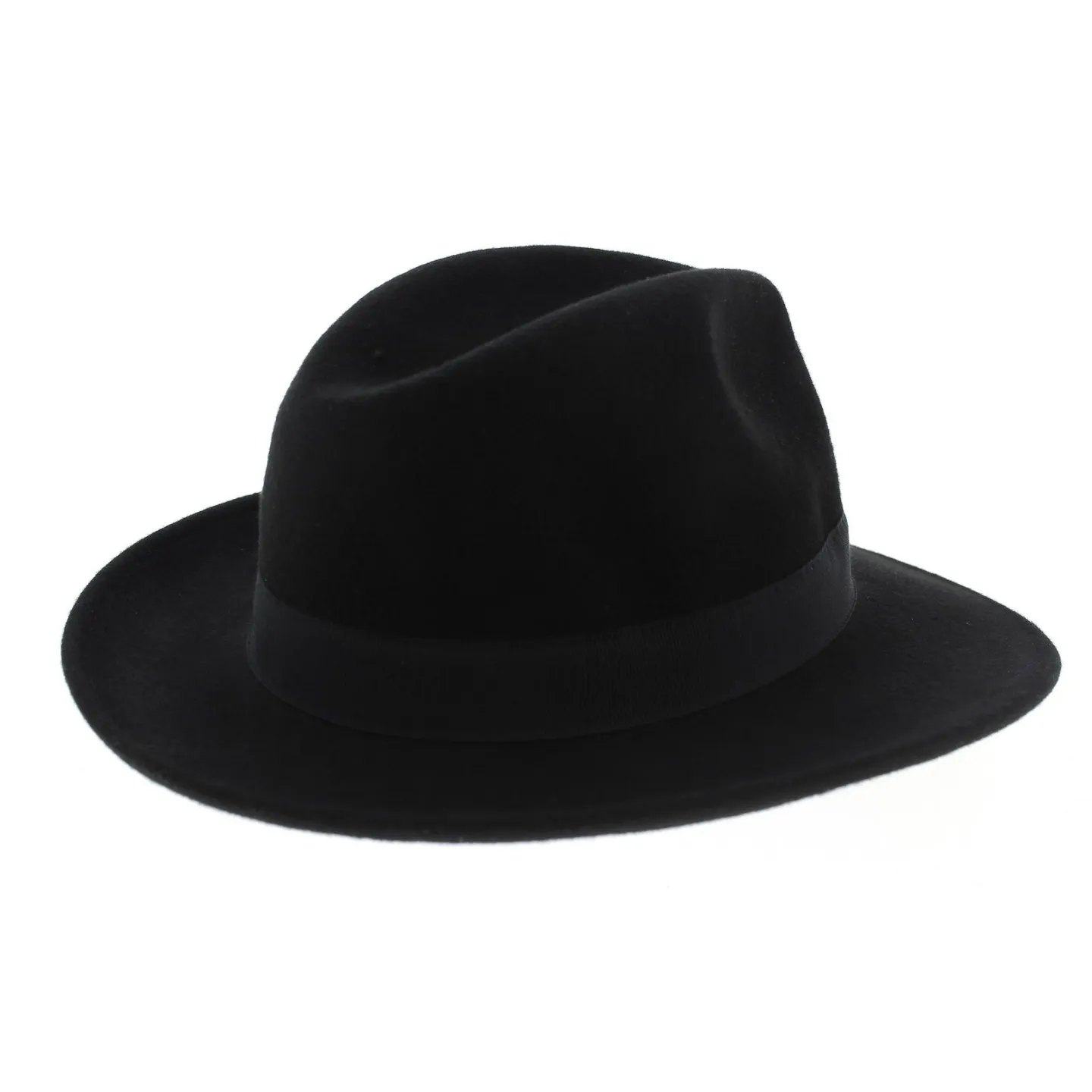 arrière chapeau feutre laine noir