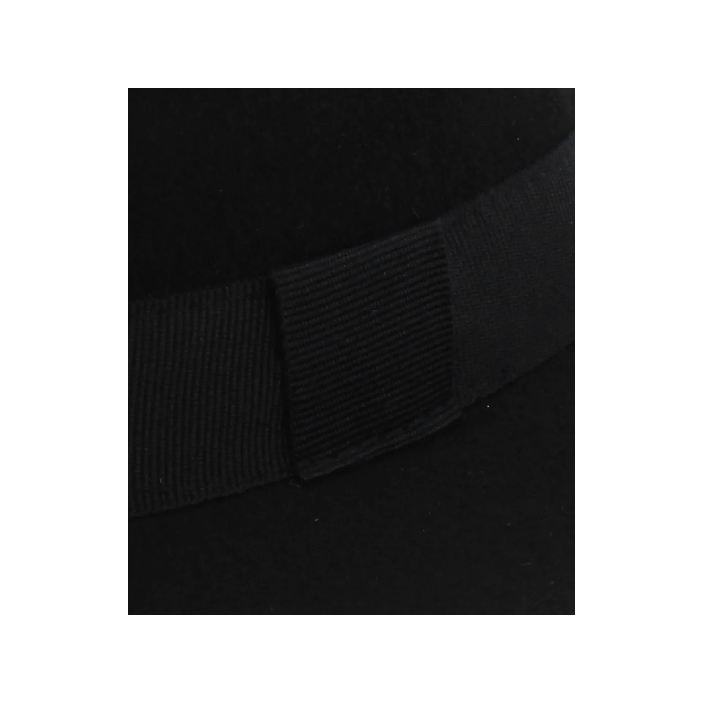 grosgrain black felt hat