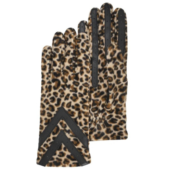 Women's Touchscreen Gloves Recycled Fleece Leopard - Isotoner Women's Touchscreen Gloves Recycled Fleece Leopard - Isotoner