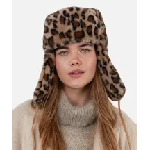 Lucerne Faux Fur Leopard Print Ushanka - Barts Reference: 22769| Chapellerie Traclet