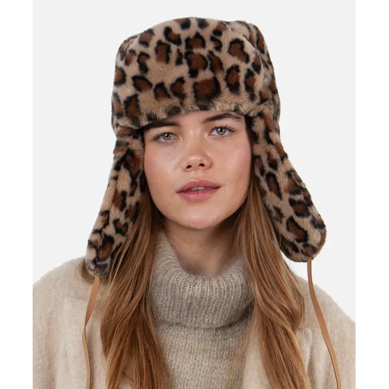 Lucerne Faux Fur Leopard Print Ushanka - Barts Lucerne Faux Fur Leopard Print Ushanka - Barts