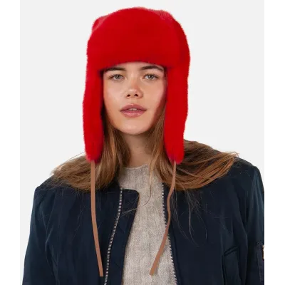 Chapka Lucerne Fausse Fourrure Rouge - Barts
