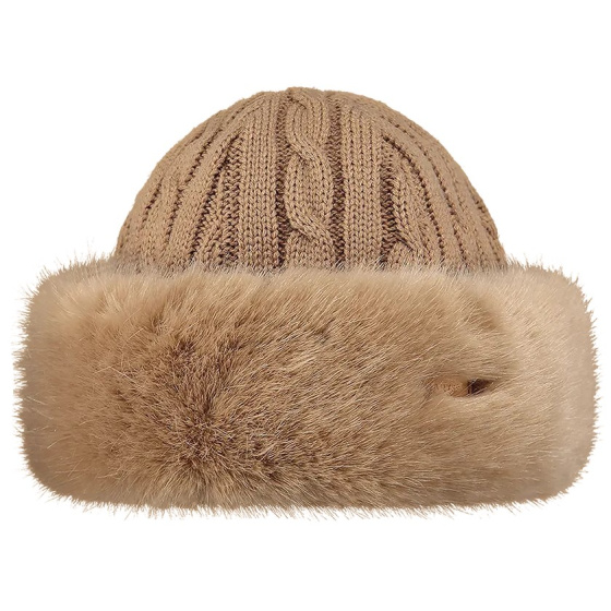 Cable Beanie-Toque Light Brown Faux Fur - Barts Cable Beanie-Toque Light Brown Faux Fur - Barts