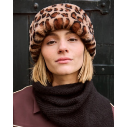 Cherrybush Faux Fur Leopard Print Hat - Barts