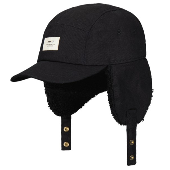 Hafnar Cap with Faux Fur Ear Flaps Black - Barts