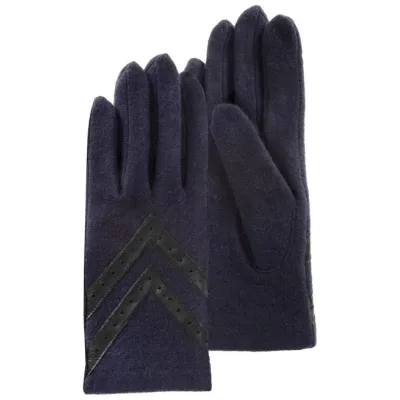 Isotoner Women's Touchscreen Gloves Navy | Warm Wool Winter Reference: 22797| Chapellerie Traclet