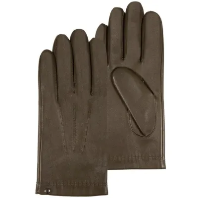 Gant Homme Cuir Doublé Soie & cachemire Kaki - Isotoner
