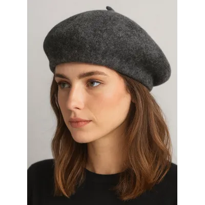 Béret Classique Laine Anthracite