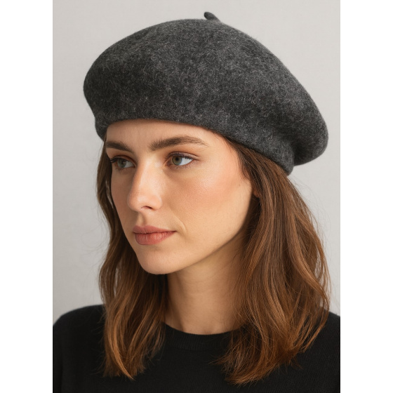 Classic Anthracite Wool Beret Classic Anthracite Wool Beret