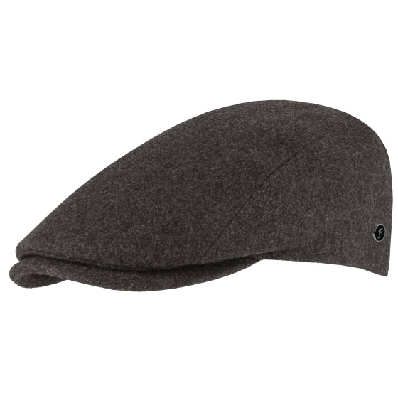 Armando Anthracite Wool Flat Cap - FLECHET Armando Anthracite Wool Flat Cap - FLECHET