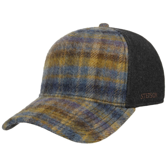 Casquette Plano Woolrich Laine Marron & Bleu - Stetson