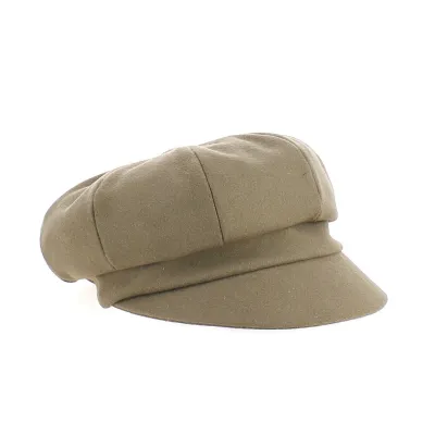 Esma Taupe Wool Newsboy Cap - Traclet Reference: 22819| Chapellerie Traclet