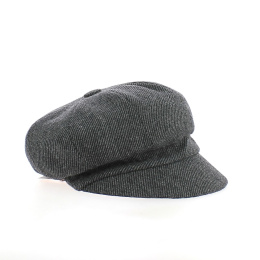 Casquette Gavroche Esma Sympatex Laine chevron Anthracite - Traclet