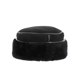 copy of Ivanova Leather & Black Faux Fur Hat - Traclet
