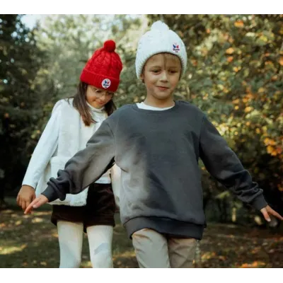Bonnet Pompon Enfant Alpina Blanc - Pipolaki