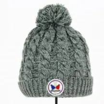 Bonnet à Pompon Gstaad Gris Chiné - Pipolaki