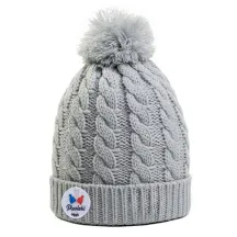Bonnet à Pompon Gstaad Gris Clair - Pipolaki