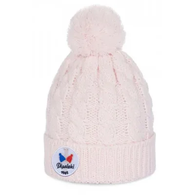 Bonnet à Pompon Gstaad Rose - Pipolaki