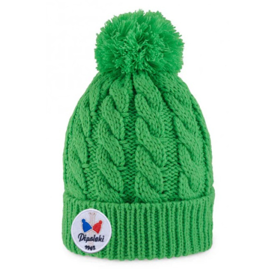 Gstaad Jungle Green Pom-Pom Beanie - Pipolaki