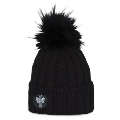 Bonnet à Pompon Vancouver Noir - Pipolaki