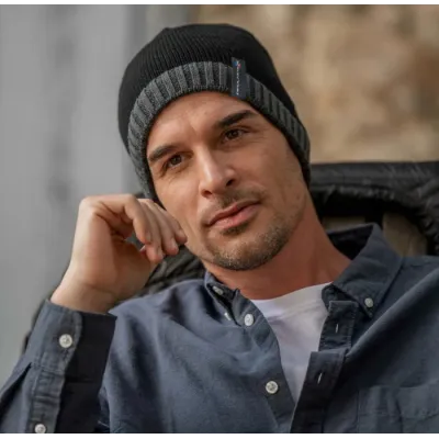 Men's Mesa Black Beanie - Pipolaki Reference: 18955| Traclet Hat Shop