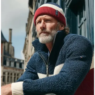 Paul Tricolor Men's Beanie - Pipolaki Reference: 22877| Chapellerie Traclet