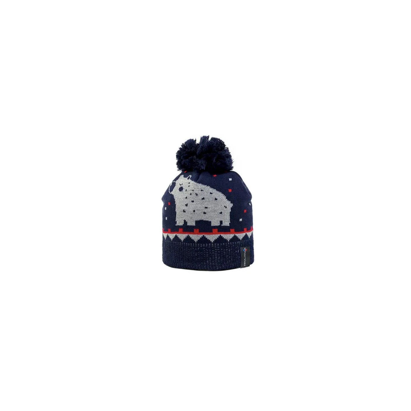 Bonnet Pompon Enfant Cirta Ours Marine - Pipolaki