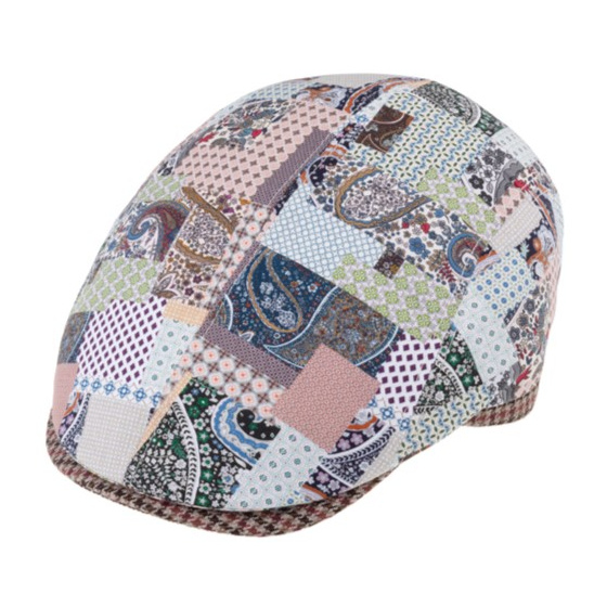 Casquette Plate Alvize Motif Cachemire Beige - Traclet
