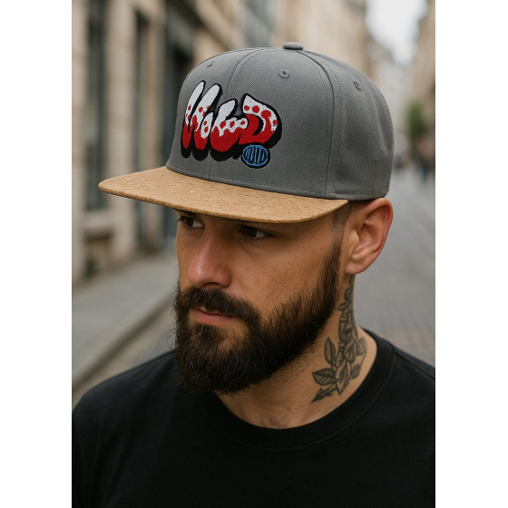 Wotto Grey Snapback Cap - Woed