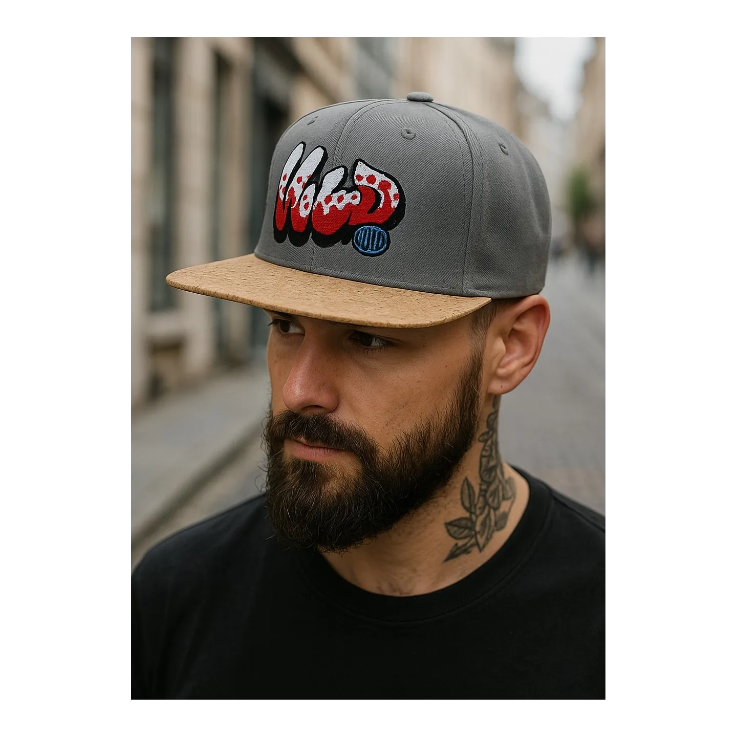 Wotto Grey Snapback Cap - Woed Reference: 22892| Chapellerie Traclet