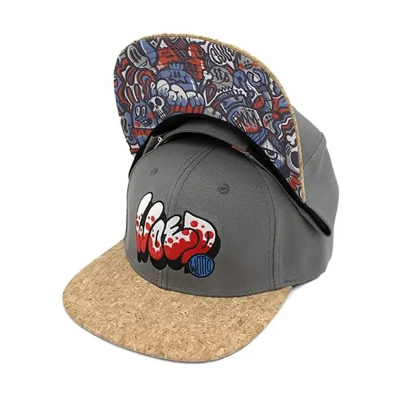 Wotto Grey Snapback Cap - Woed