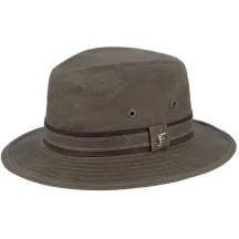 Sintra Waterproof Oiled Cotton Hat Khaki - Flechet ref 22899 chapellerie traclet
