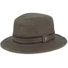 Sintra Waterproof Oiled Cotton Hat Khaki - Flechet ref 22899 chapellerie traclet