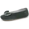 Women's Ballet Slippers Bow Sage - Isotoner - Traclet Shop Reference: 22905| Chapellerie Traclet