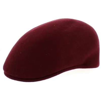 Burgundy Domed Ascot Wool Cap Traclet Reference: 19422 | Traclet Hat Shop