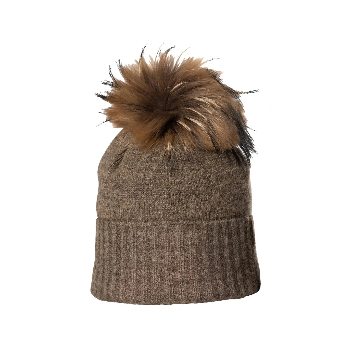 Bonnet Pompon Fourrure Bettina Taupe - Kristo