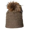 Bonnet Pompon Fourrure Bettina Taupe - Kristo