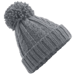 Pompom Knit Beanie Oversize Gray - Traclet