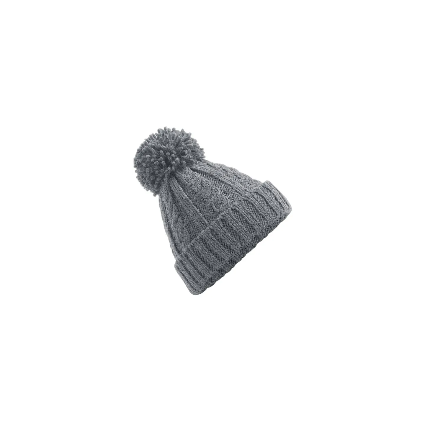 Pompom Knit Beanie Oversize Gray - Traclet Reference: 22919 | Chapellerie Traclet