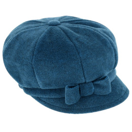 Armel Fleece Royal Blue Newsboy Cap - Traclet