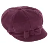 Armel Fleece Plum Newsboy Cap - Traclet Reference: 22927 | Chapellerie Traclet