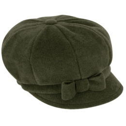 Armel Fleece Olive Newsboy Cap - Traclet