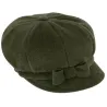 Armel Fleece Olive Newsboy Cap - Traclet Reference: 22928 | Chapellerie Traclet