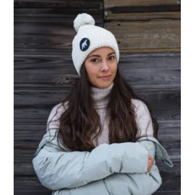 Bonnet à Pompon Polar Laine Mérinos - Super Yellow