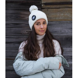 Bonnet à Pompon Polar Laine Mérinos - Super Yellow