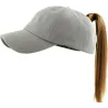 Women's Ponytail Baseball Cap Light Gray - Traclet Reference: 22951| Chapellerie Traclet
