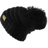 Danica Black Pom Pom Beanie - Traclet Reference: 22953| Chapellerie Traclet