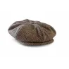 Brown Checkered Birr Irish Cap - Hanna Hats Reference: 9977 | Traclet Hat Shop