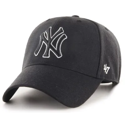 Baseball Strapback Cap MLB NY Yankees Black - 47 Brand Reference: 22978| Chapellerie Traclet